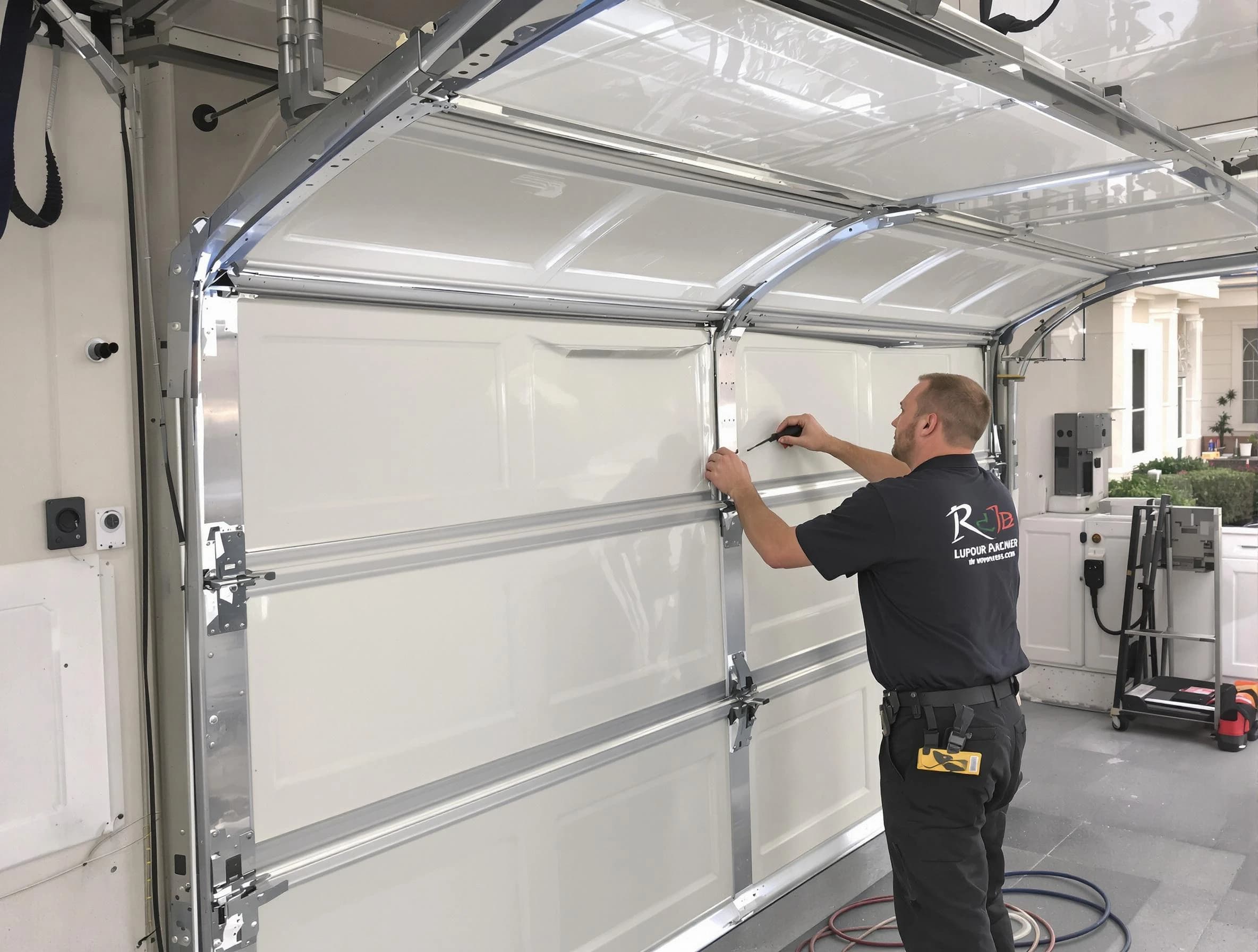 Spanish Fork Garage Door Repair professional performing panel repair in Spanish Fork