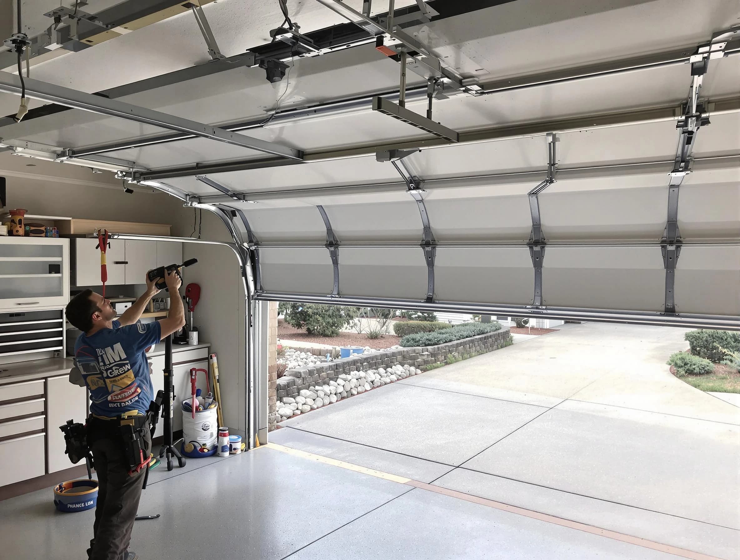 Garage door track repair service by Spanish Fork Garage Door Repair in Spanish Fork