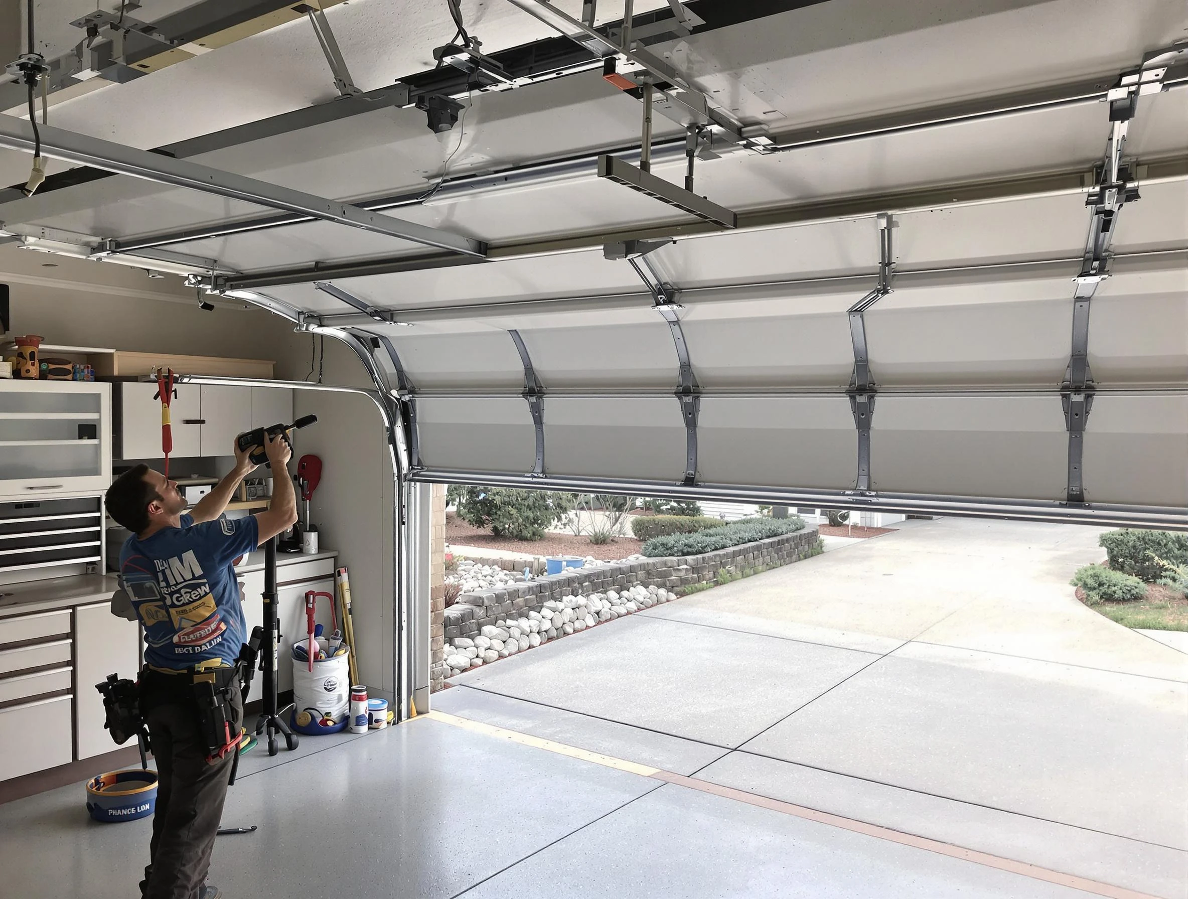 Garage door track repair service by Spanish Fork Garage Door Repair in Spanish Fork